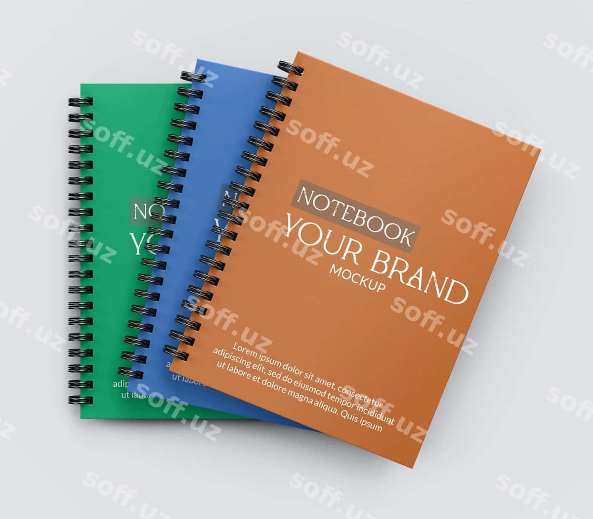 Spirallik daftar namunasi | Spiral notebook mockup 1