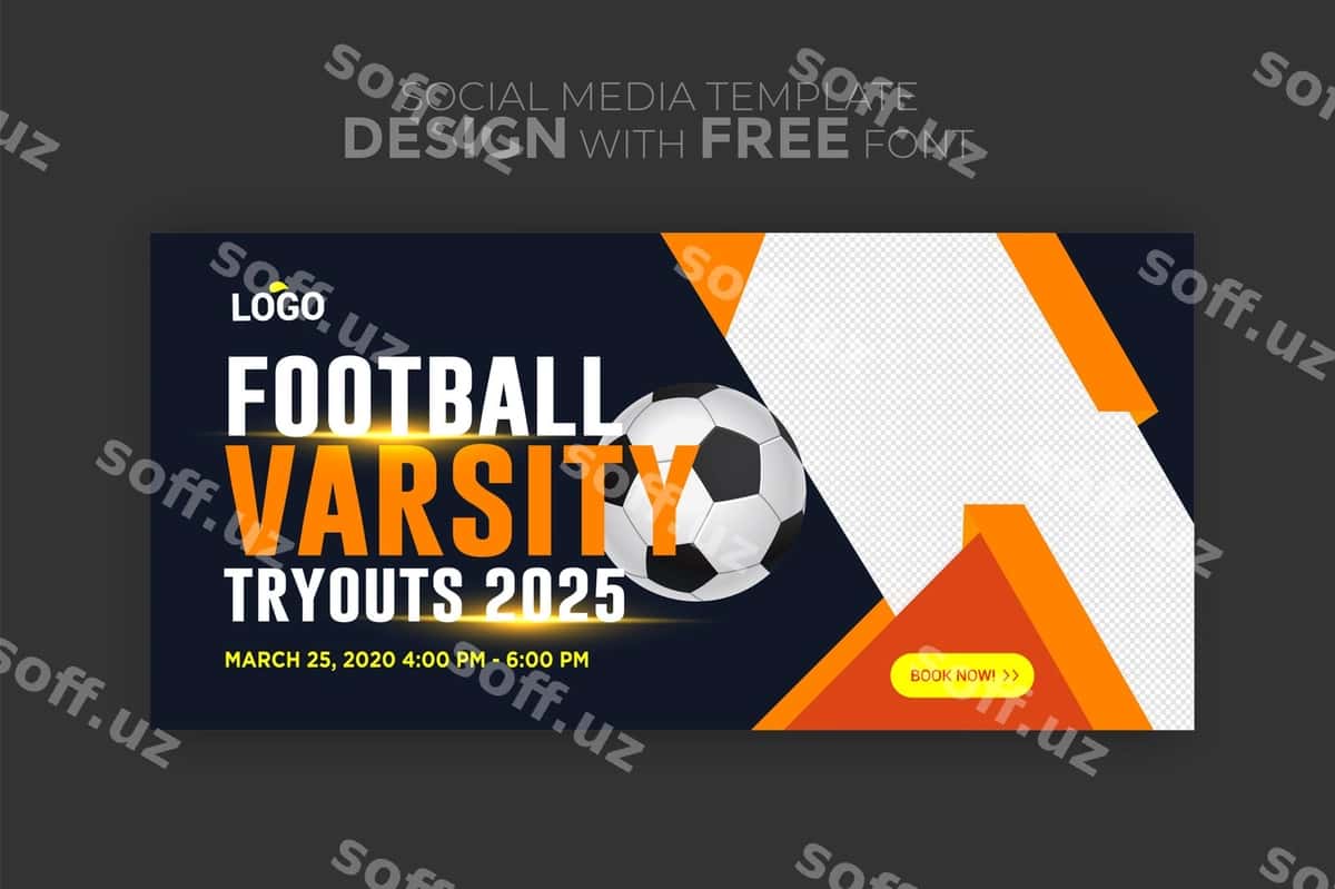 Sport rejasi flyeri ijtimoiy media banneri | Sports schedule flyer social media banner 1