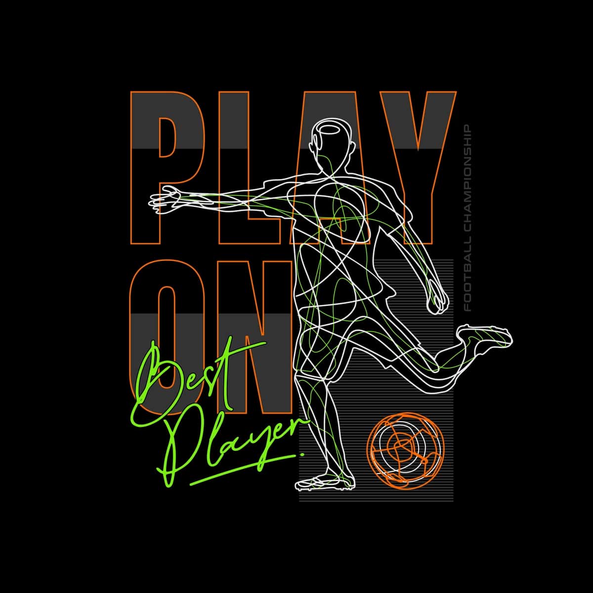 Matbaa dizayn futbolka futbol tayyor chop Play | Play typography design t shirt football ready print 1