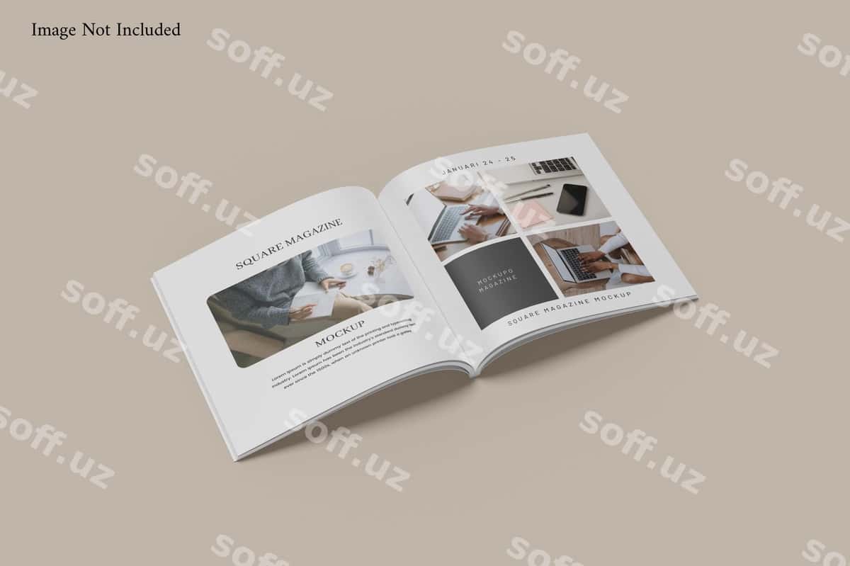 Kvadrat kitob namunasi | Square book mockup 1