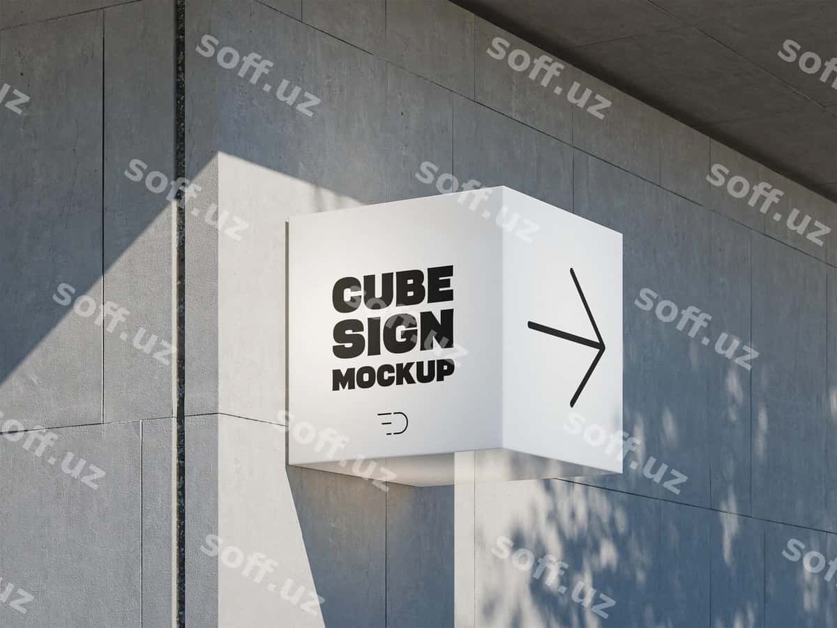 Kvadrat belgi doskasi | Square signboard 1