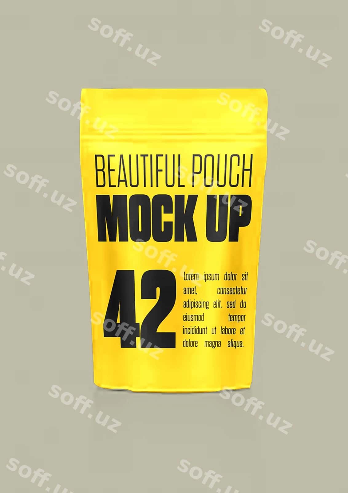 Tikilib turadigan poyucha namunasi | Stand up pouch mockup 1
