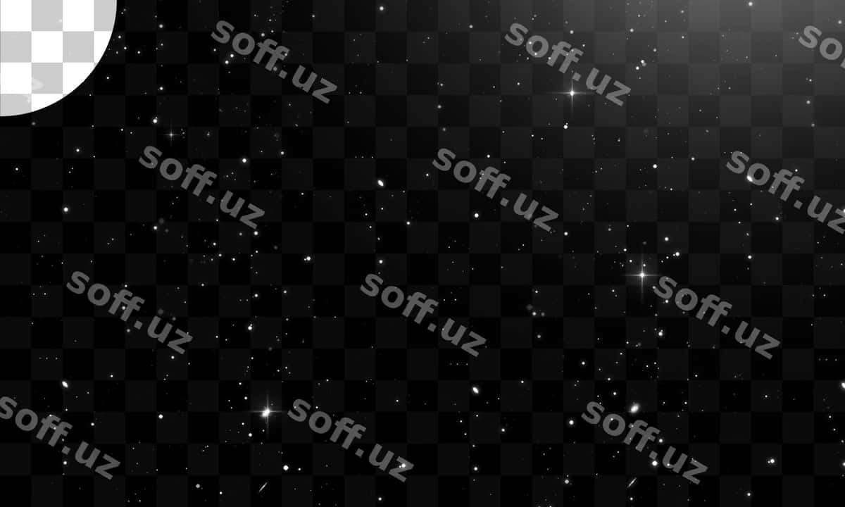 Yulduzli osmon shaffof orqa fon | Starry sky transparent background 1
