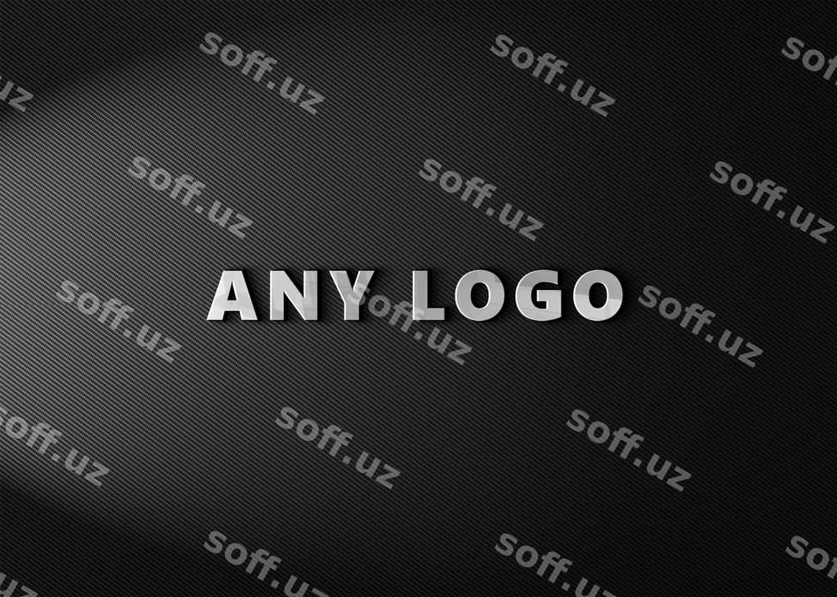 Po'latdan yasalgan logotip maketi | Steel logo mockup 1