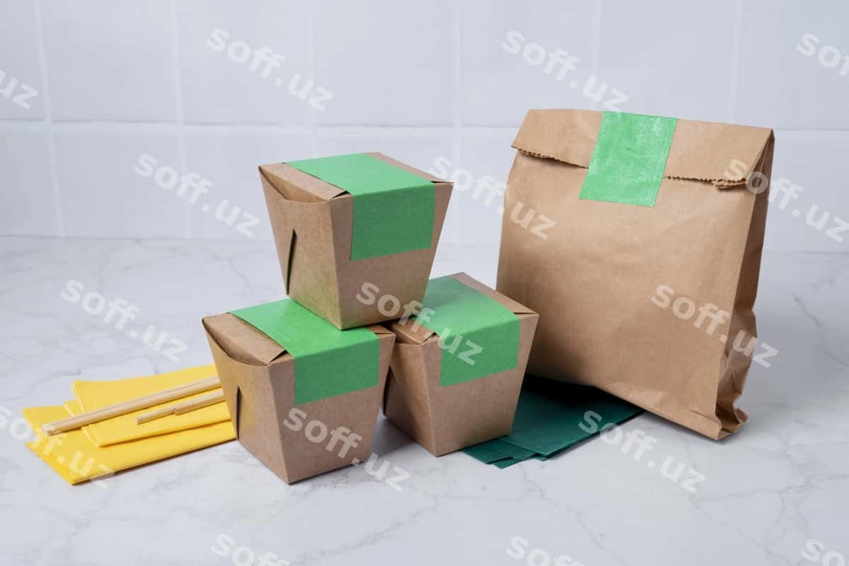 Sovuq hayot ovqat yetkazib berish namunasi | Still life food delivery mockup 1