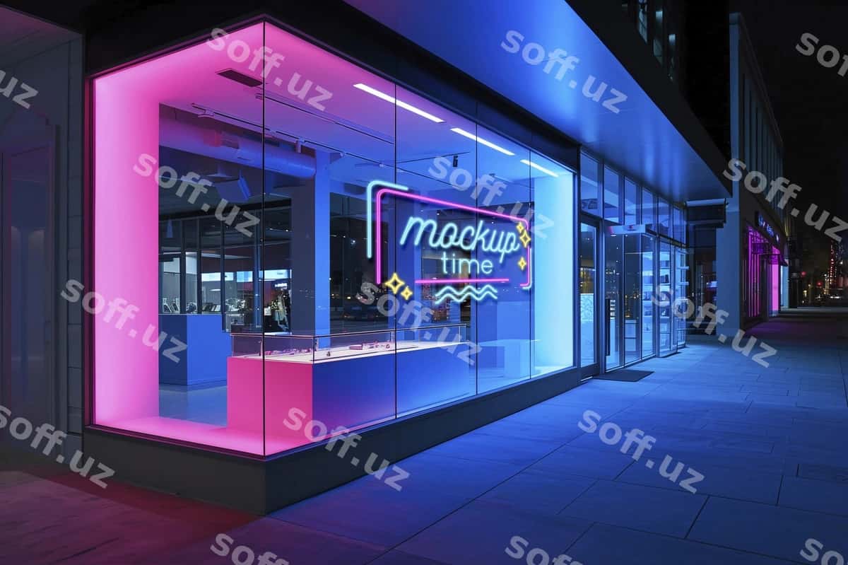 Do'kon tashqi namuna | Store exterior mockup 1