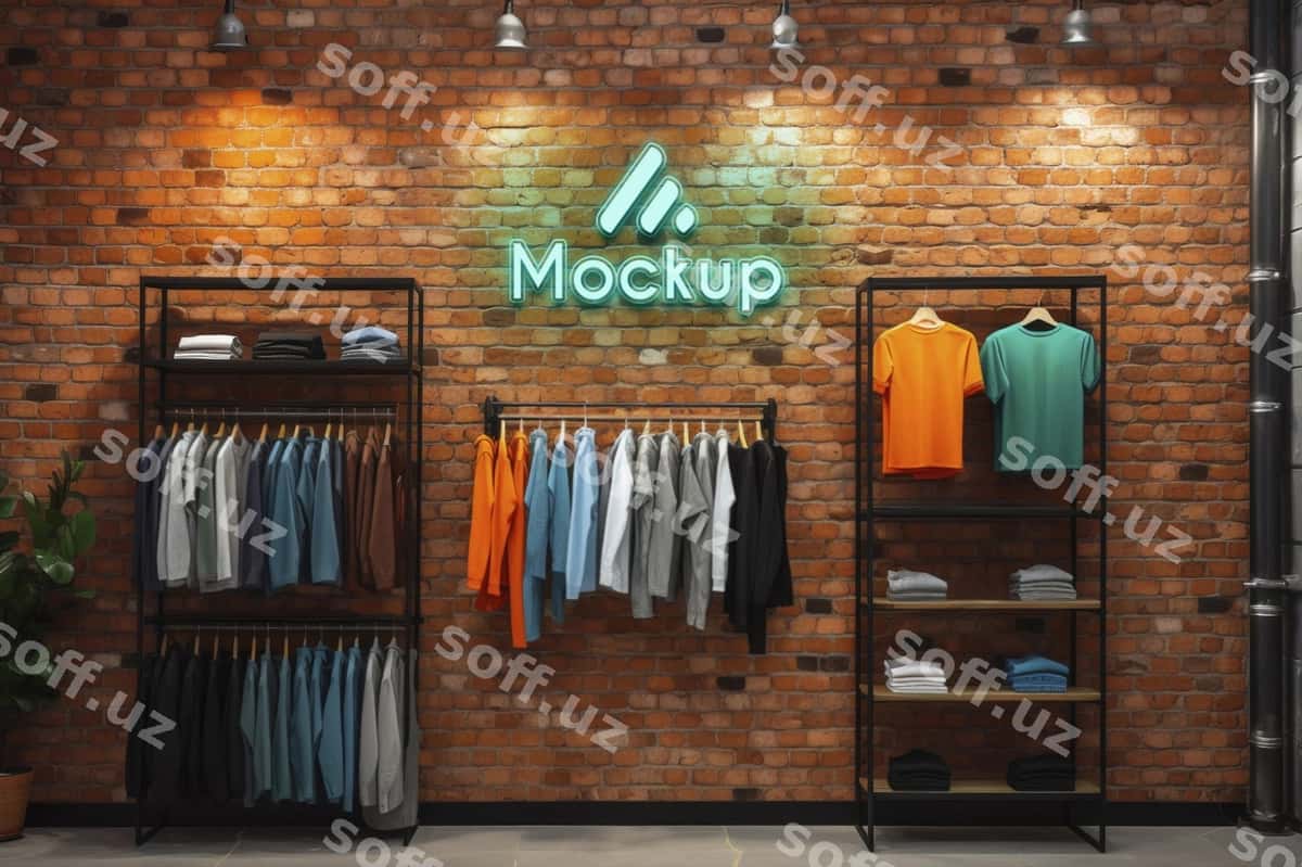 Do'kon ichki ko'rinishi prototipi dizayni | Store interior mockup design 1