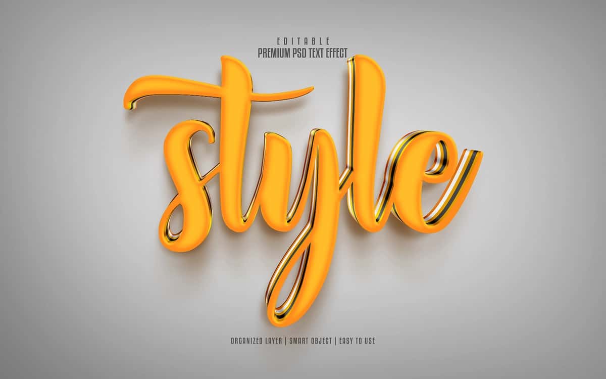 To'liq tahrirlanadigan premium psd matn effekti uslubi | Style fully editable premium psd text effect 1