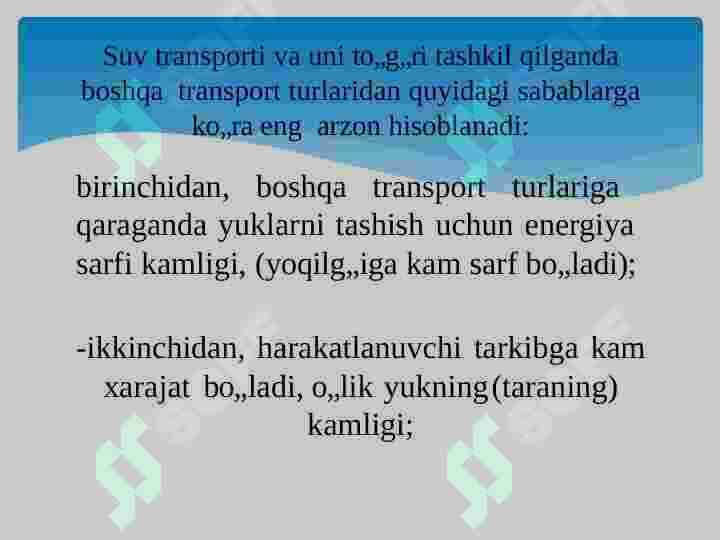 suv yo'li va portlar 8