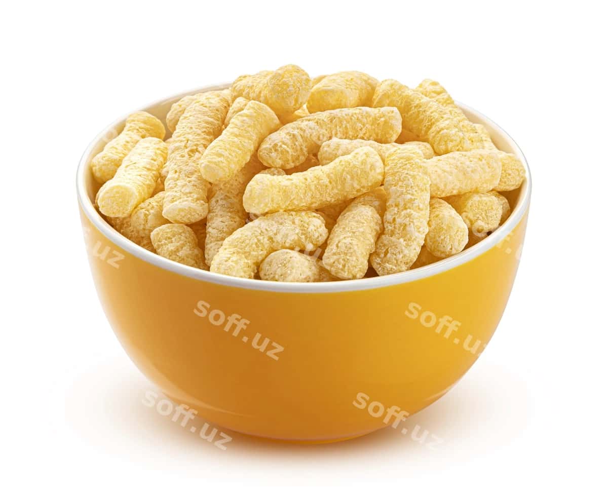 Shirin makkajo'xori sochqalari sariq qoshiq | Sweet corn sticks yellow bowl 1