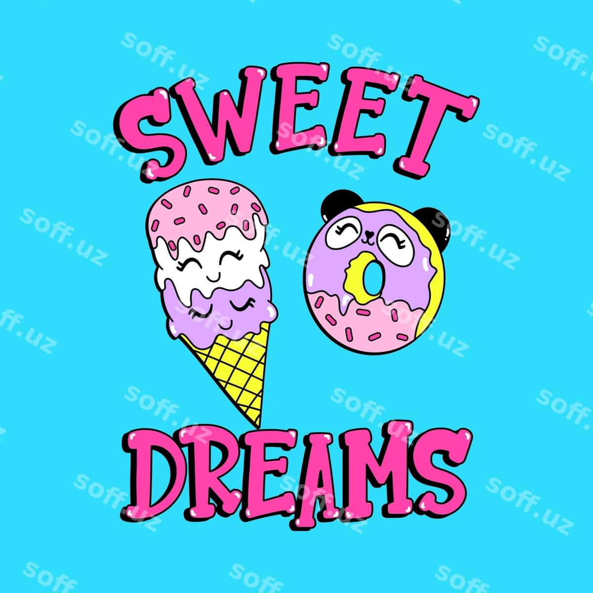 Shirin orollar panda donut muzqaymoq bilan | Sweet dreams with panda donut ice cream 1