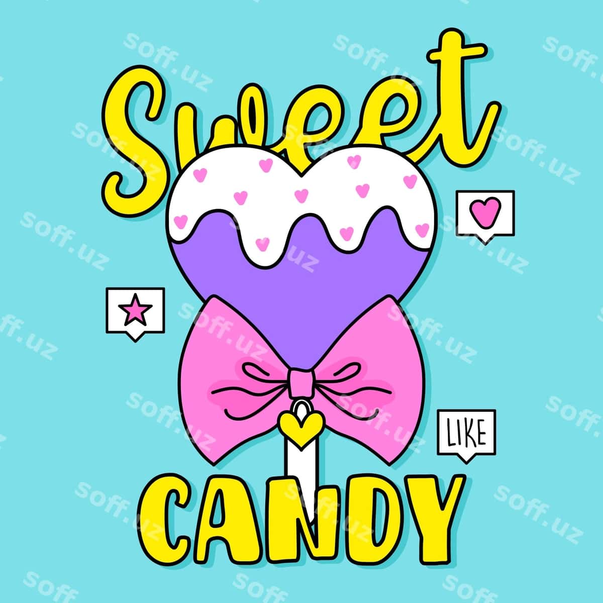 Shirin qalb shaklli lollipop | Sweet heart shaped lollipop 1