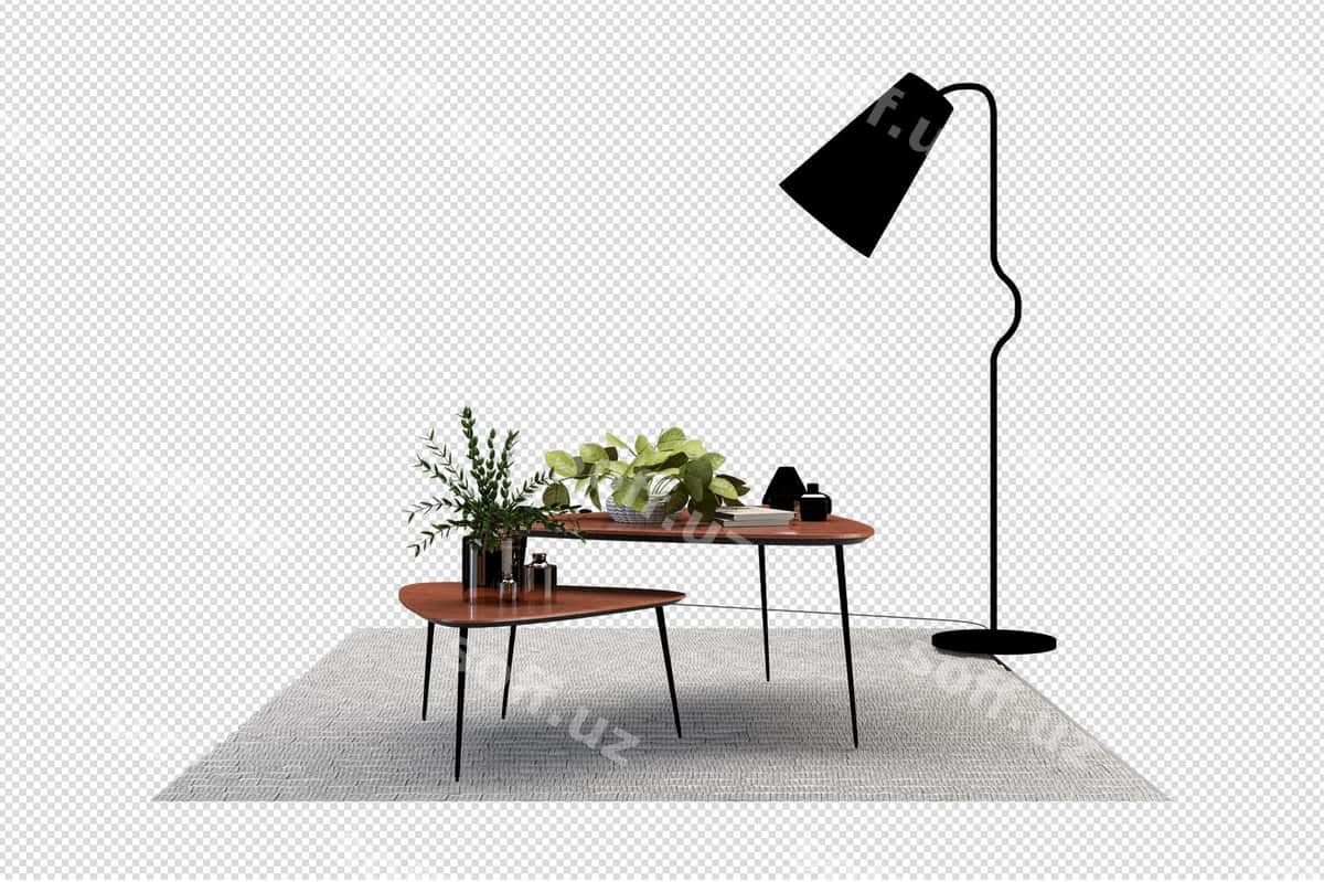 Stol lampasi 3d rendering ajraltirilgan | Table lamp 3d rendering isolated 1