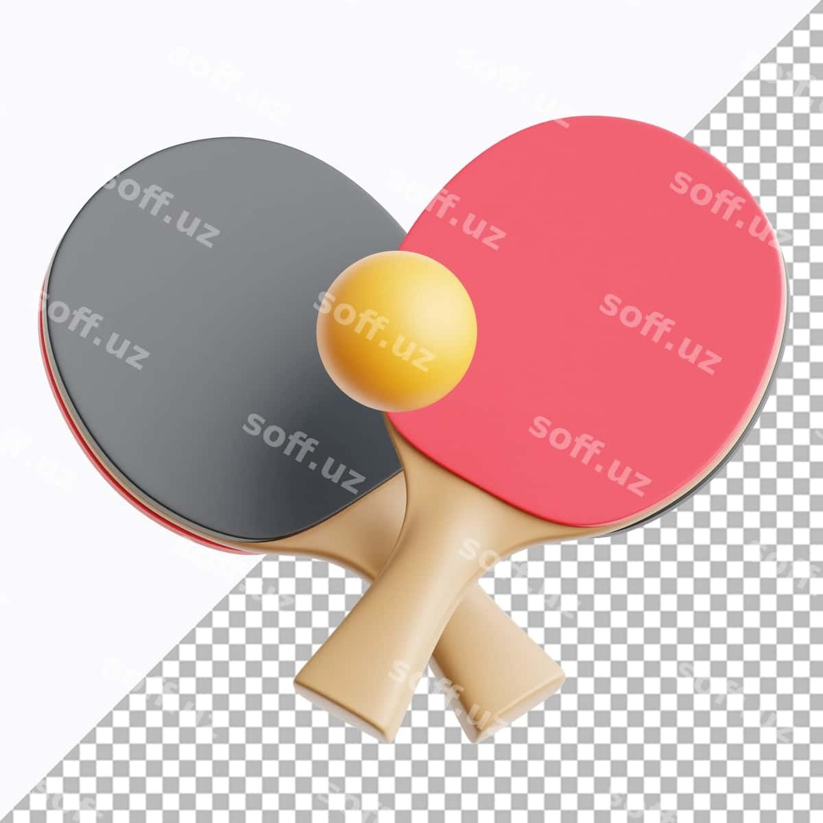 Stol tennisi sport 3d illyustratsiya | Table tennis sports 3d illustration 1