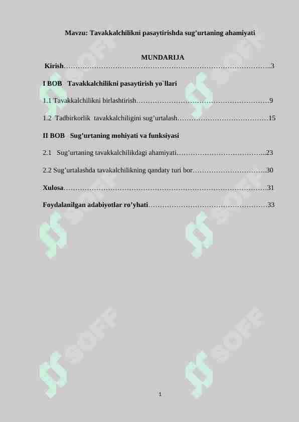 Tavakkalchilikni pasaytirishda sug'urtaning ahamiyati 1