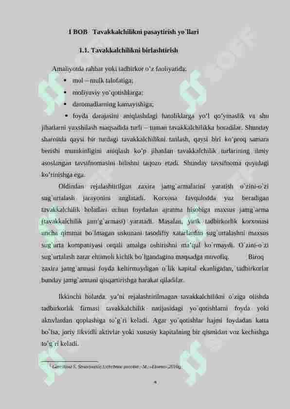 Tavakkalchilikni pasaytirishda sug'urtaning ahamiyati 4