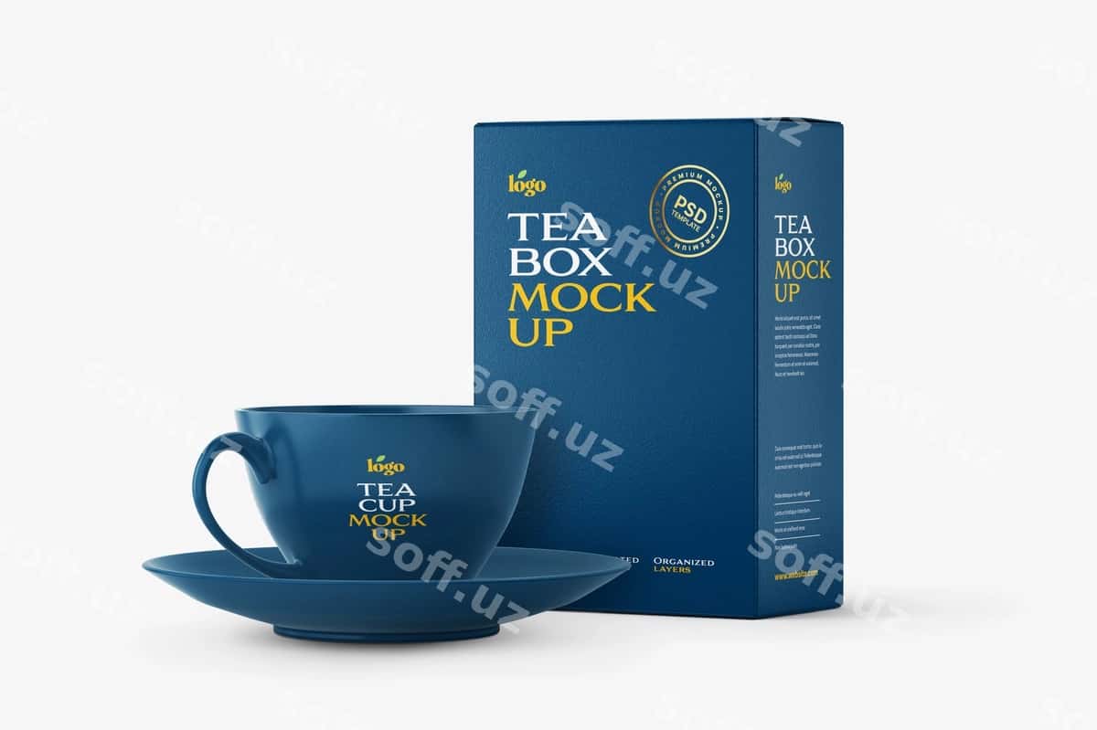 Choy quti pijola modeli | Tea box cup mockup 1