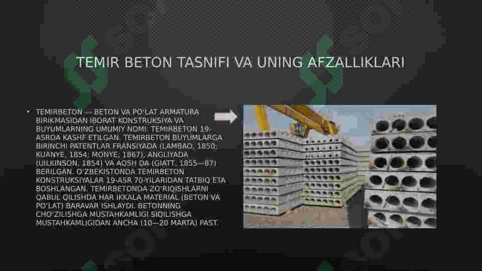 Temirbeton to'sinining o'lchamlari, beton va armaturaning sinflari, hisobiy eguvchi moment, betonning ishlash sharoiti koeffitsiyenti. 5