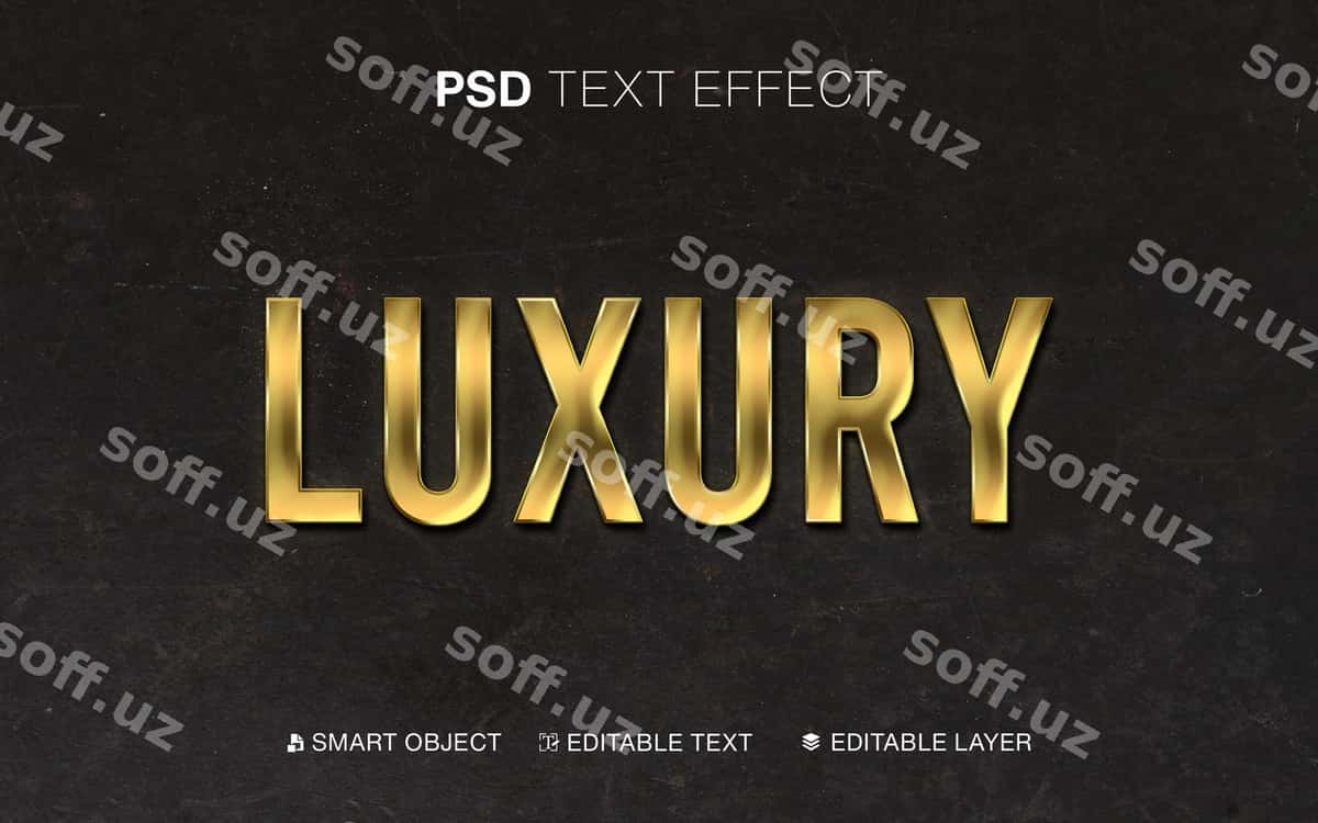 Matn effekti hashamati | Text effect luxury 1