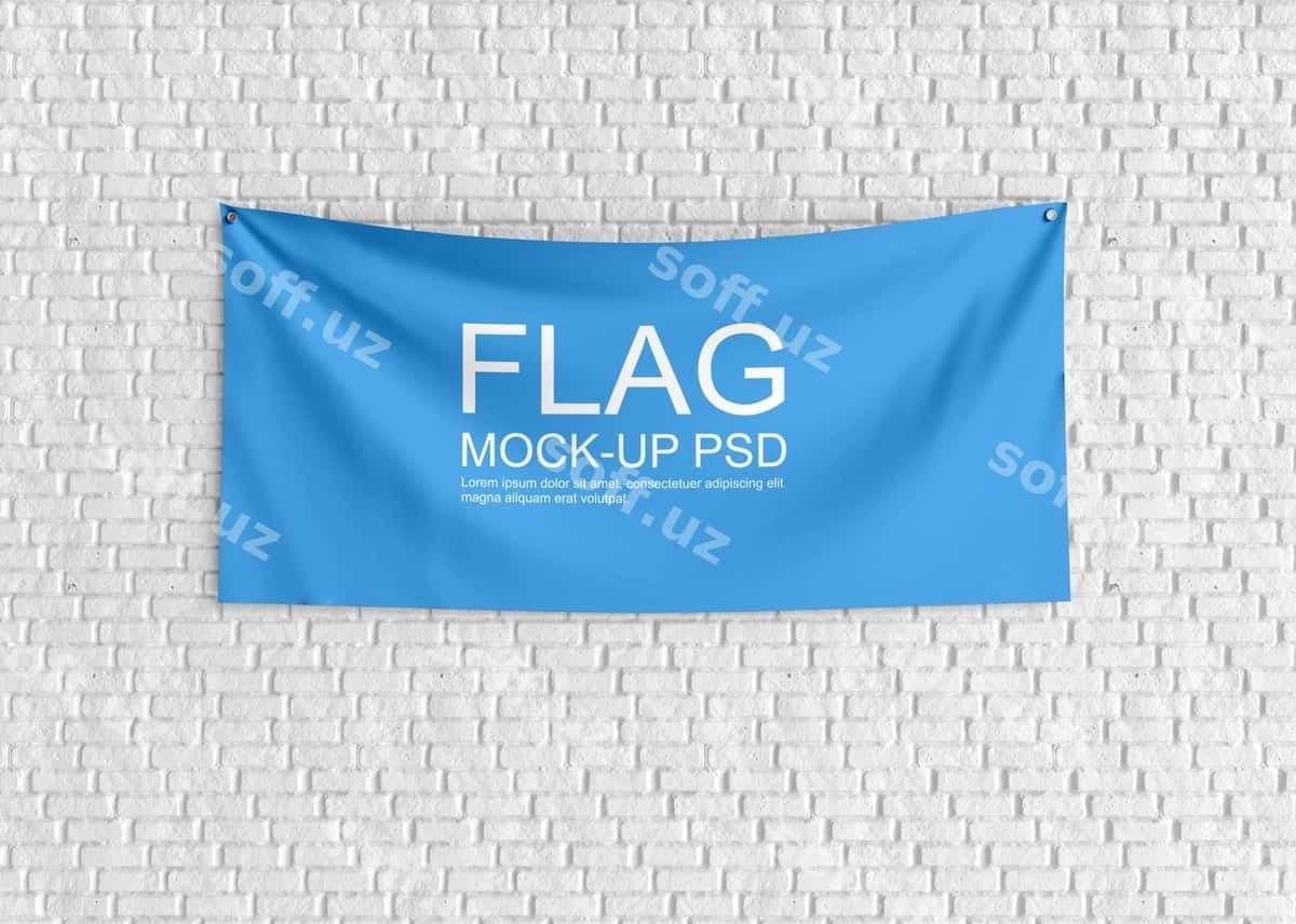 Mato banner namunasi | Textile banner mockup 1