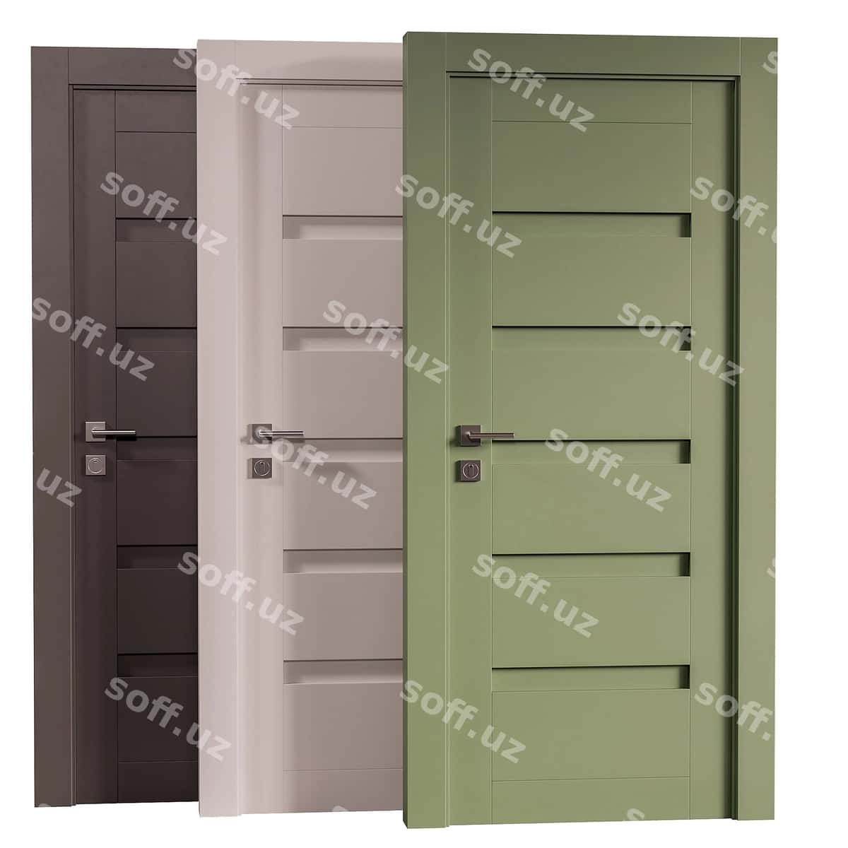 Uchta eshik turli xil ranglarda ko'rsatilgan | Three doors different colors are shown 1