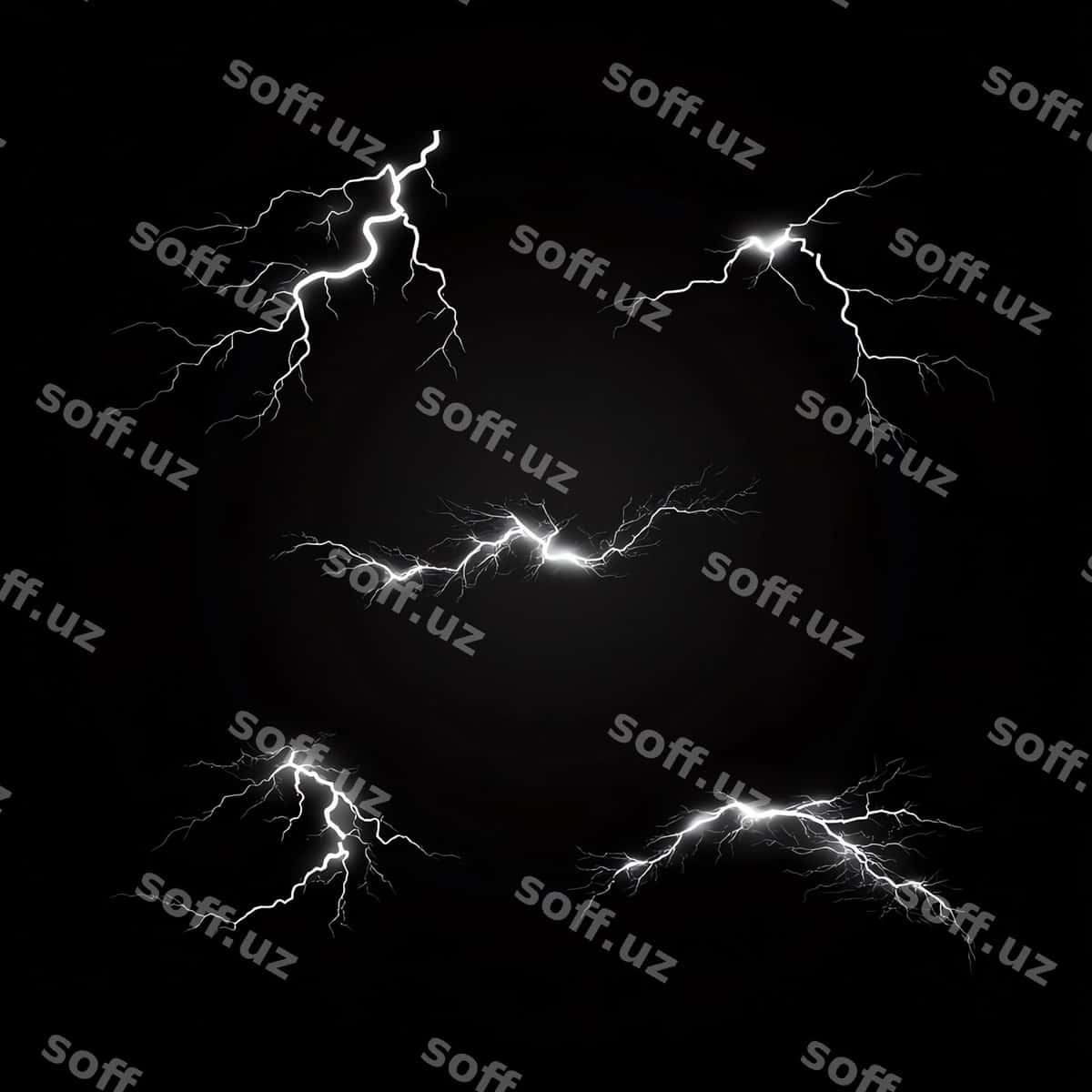 Yultuf effekti qora fonda | Thunder effect black background 1