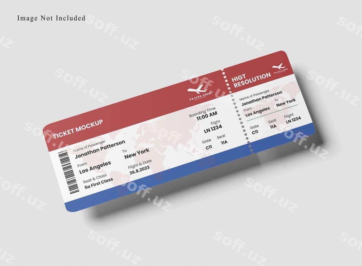 Chipta namunasi | Ticket mockup 1