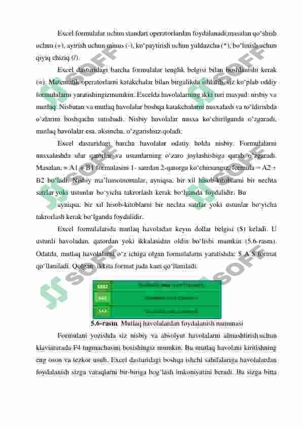 Iqtisodiy masalalarni yechishda jadval muxarrirlaridan foydalanish 6