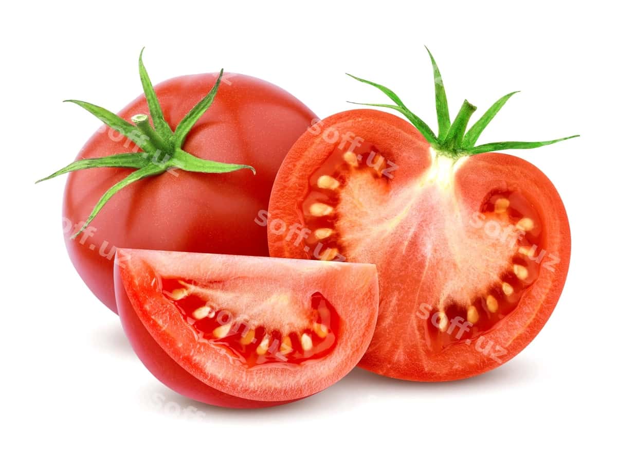Pomidor oq ajraltirilgan | Tomato isolated white 1