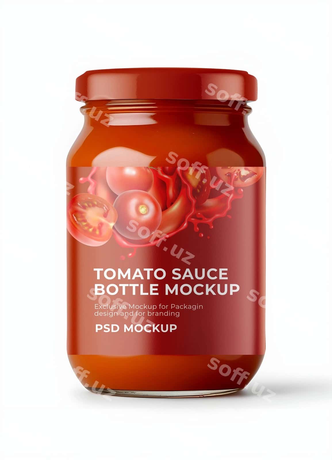 Pomidor sousi banka namuna | Tomato sauce jar mockup 1