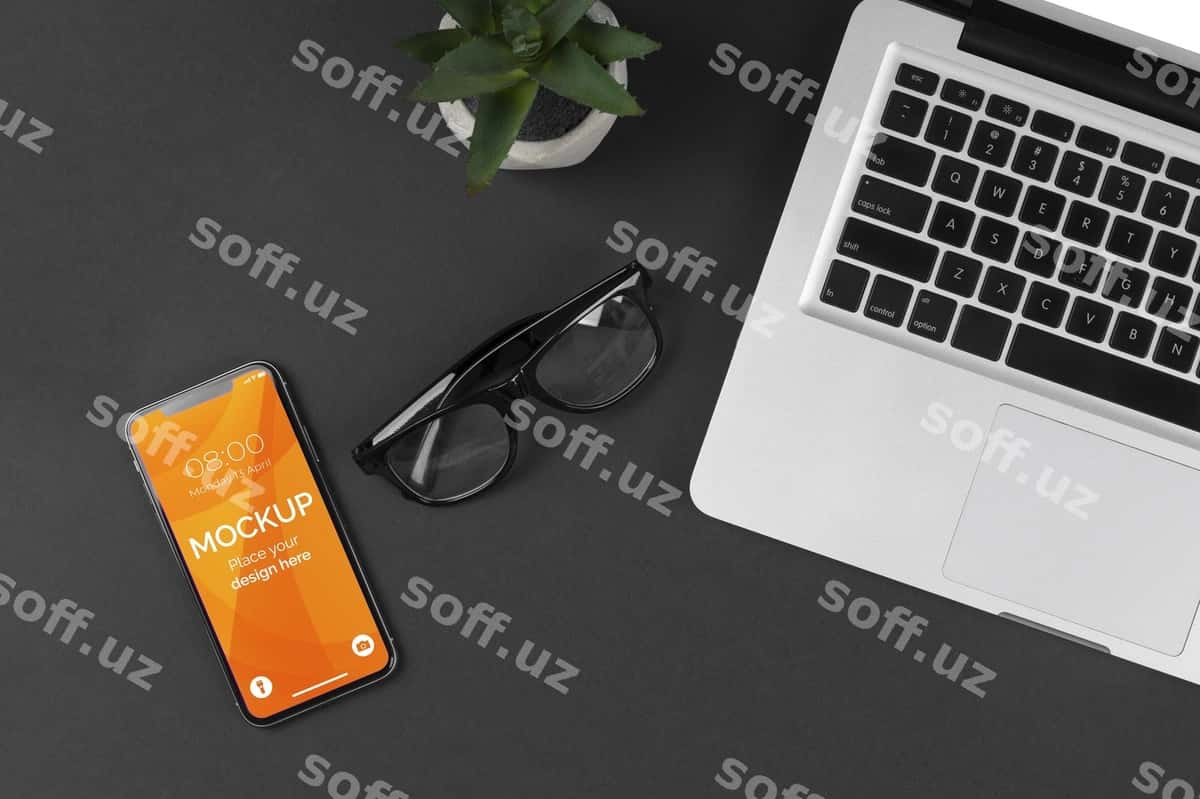 Yuqori ko'rinish Cyber Monday kontseptsiya namunasi | Top view cyber monday concept mock up 1