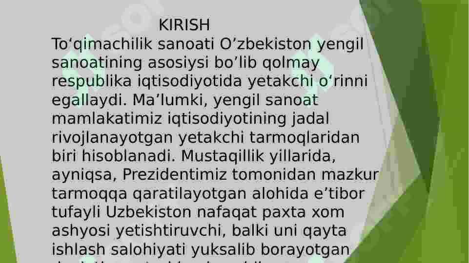 TO’QIMACHILIK SANO’ATI 2