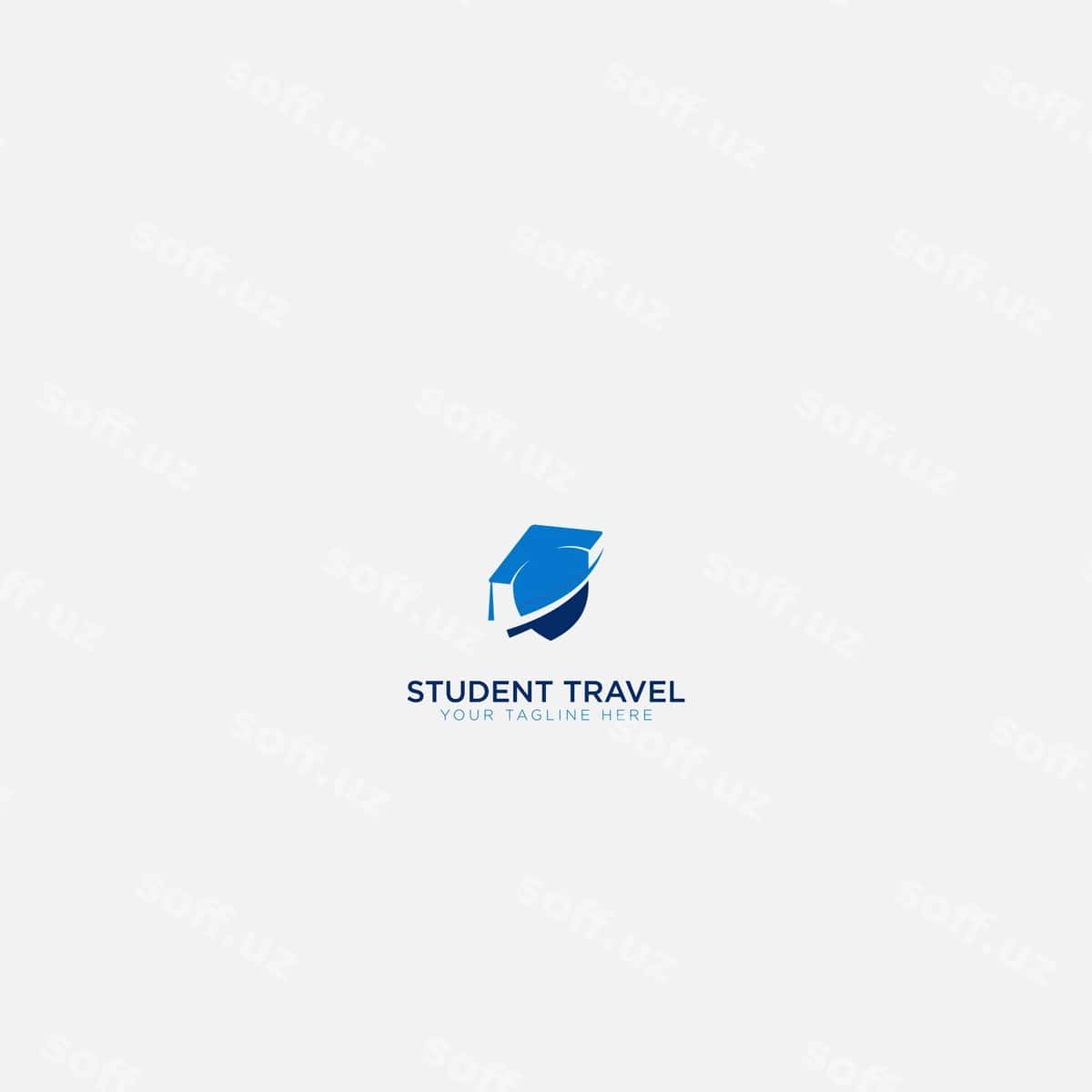 Sayohat akademiyasi talabasi logotipi dizayni zamonaviy | Travel academy student logo design modern 1