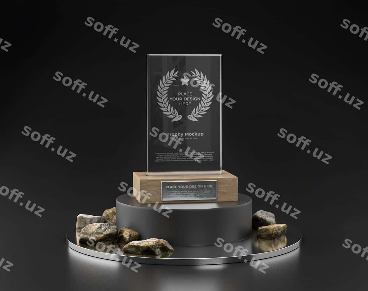 Trofeya mockup dizayni | Trophy mockup design 1