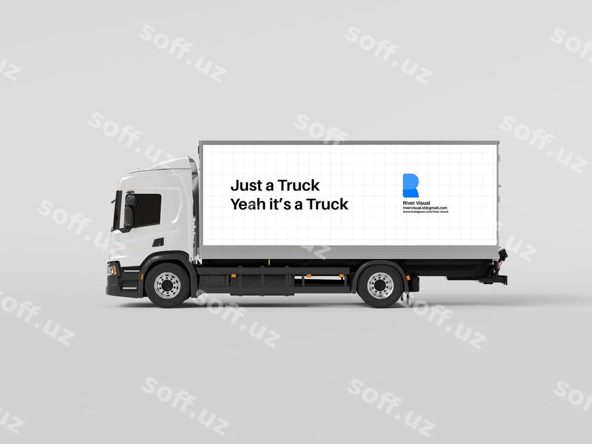 Truck reklama billboard mockup | Truck advertisement billboard mockup 1