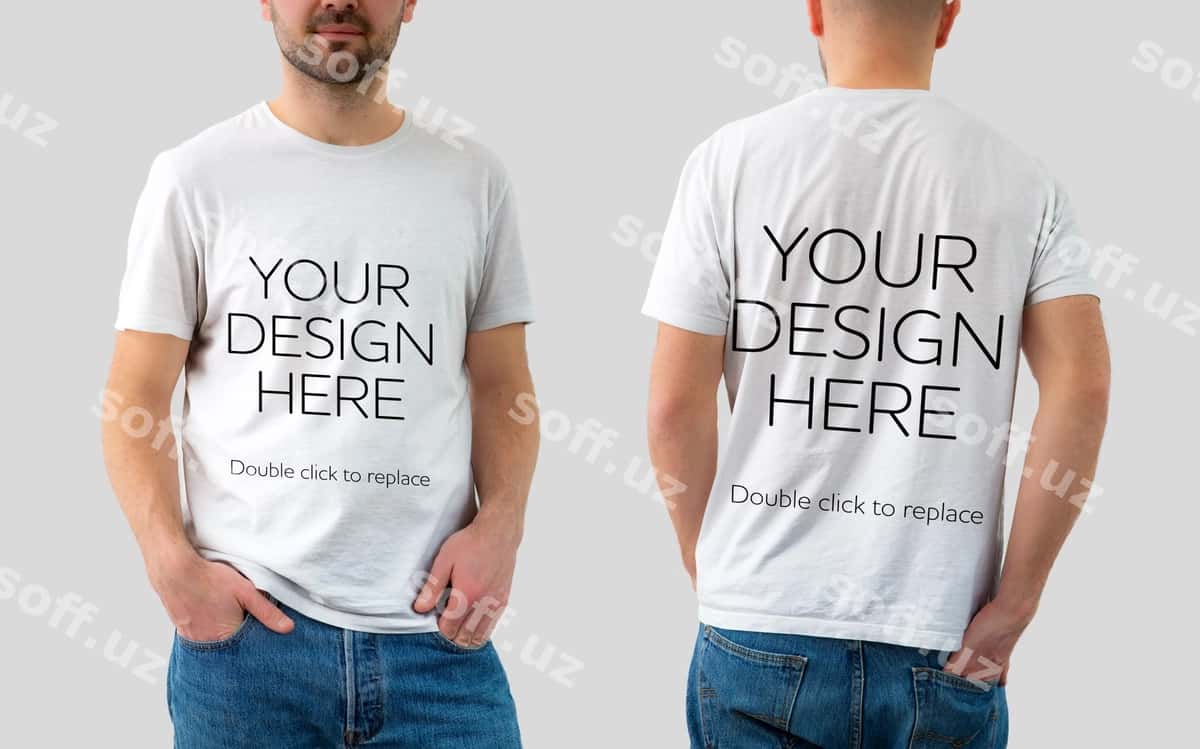 Futbolka mockup ko'rinishi 3d renderiysi | Tshirt mockup view 3d rendering 1