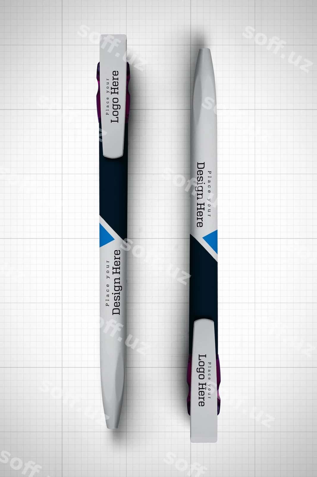 Ikkita ruchka mockup | Two pens mockup 1