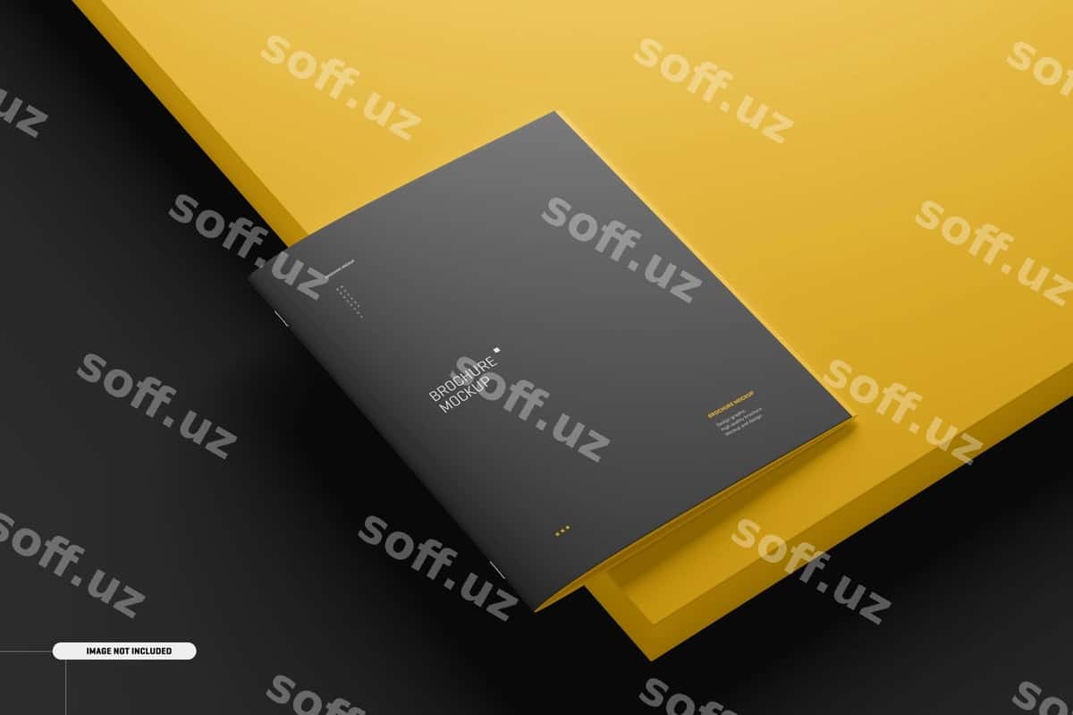 US Letter jurnali broshyura mockup | Us letter magazine brochure mockup 1