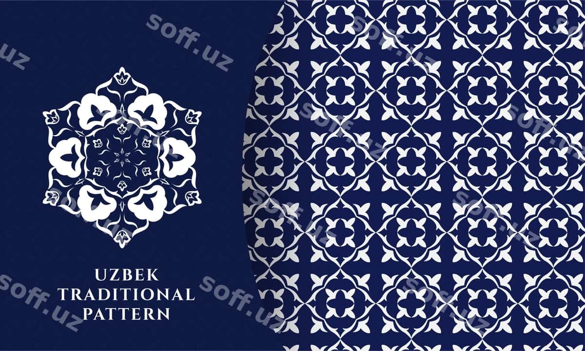 O'zbek an'iyaviy naqsh paxta gul | Uzbek traditional pattern paxta gul 1
