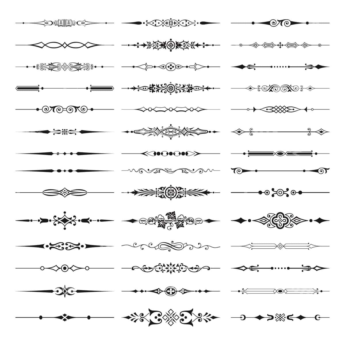 Vektor retro dekorativ chirik dizayn elementi | Vector vintage ornament design element 1