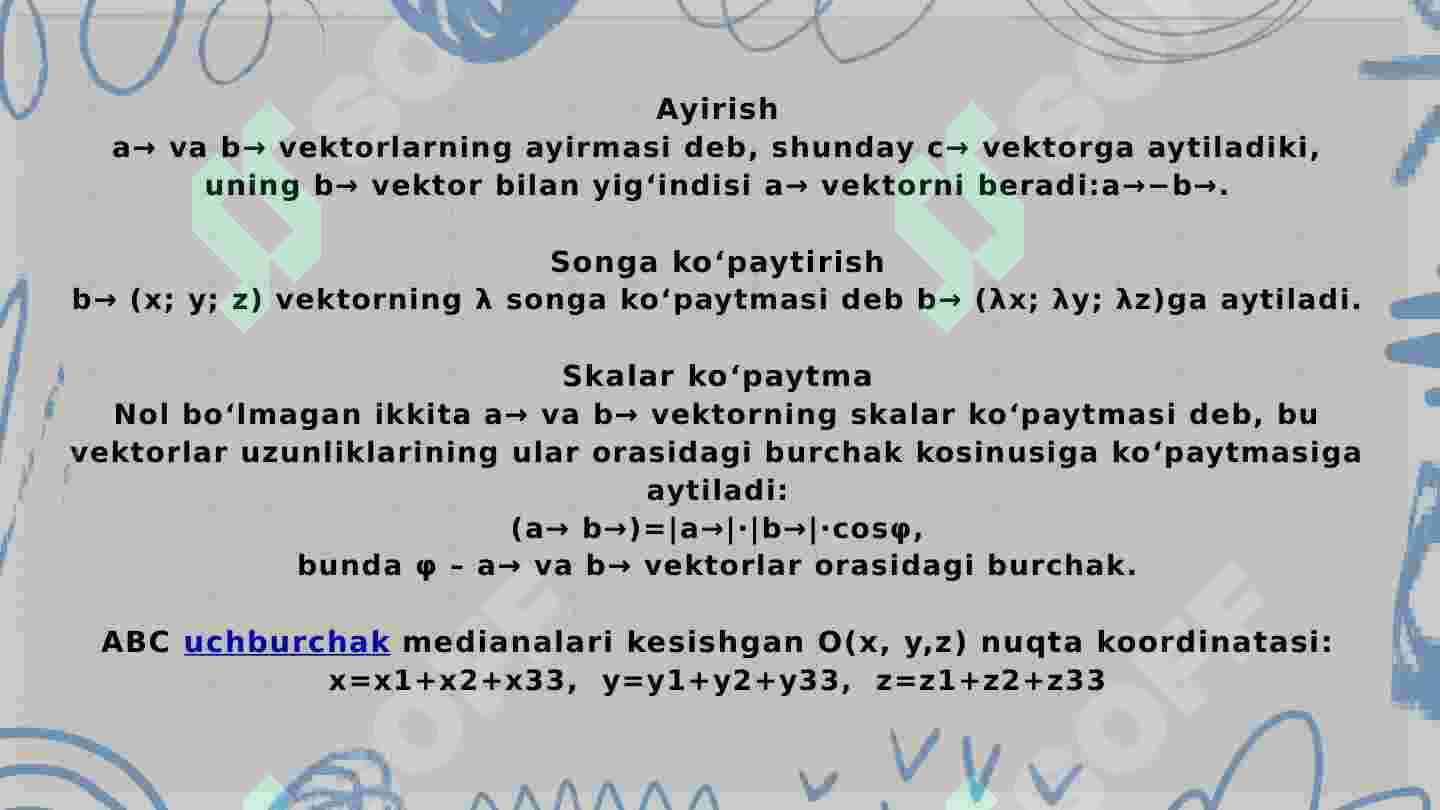 VEKTOR  FAZO TUSHUNCHASI 7