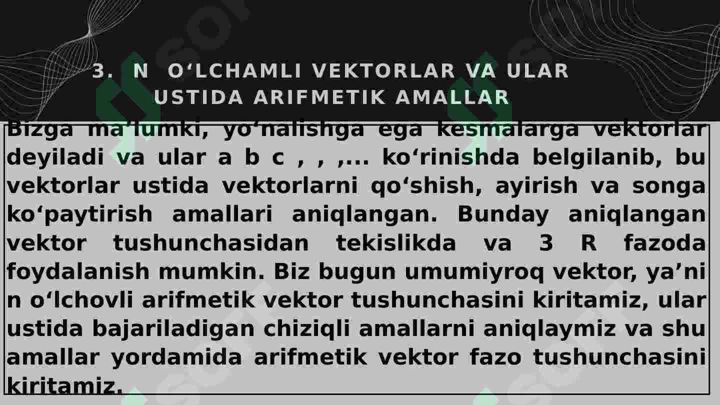 VEKTOR  FAZO TUSHUNCHASI 8