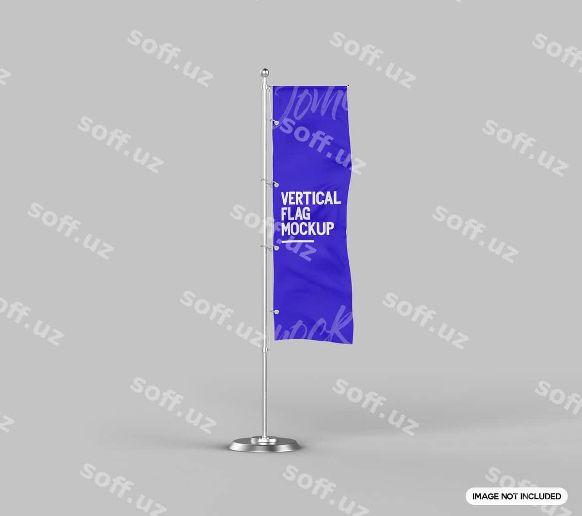 Vertikal bayrogʻi mockup | Vertical flag mockup 1