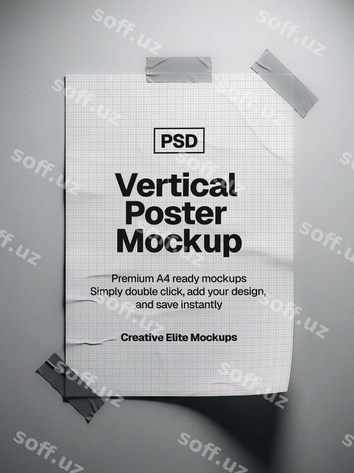 Vertikal poster namunasi | Vertical poster mockup 1