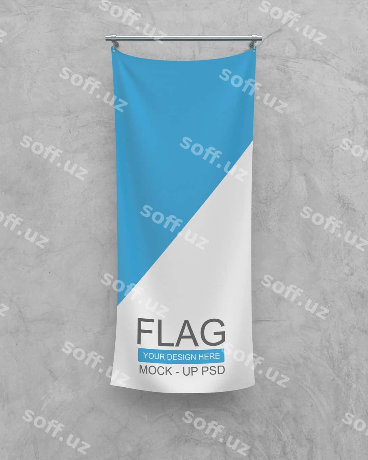 Vertikal mato banner modeli | Vertical textile banner mockup 1