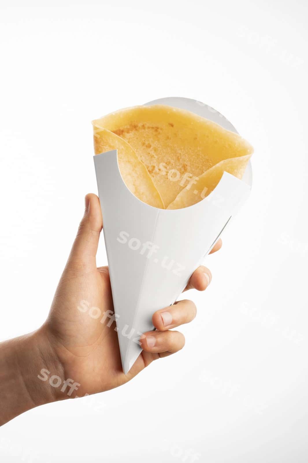 Ko'rish krep snack qadoqlash modeli | View crepe snack packaging mock up 1