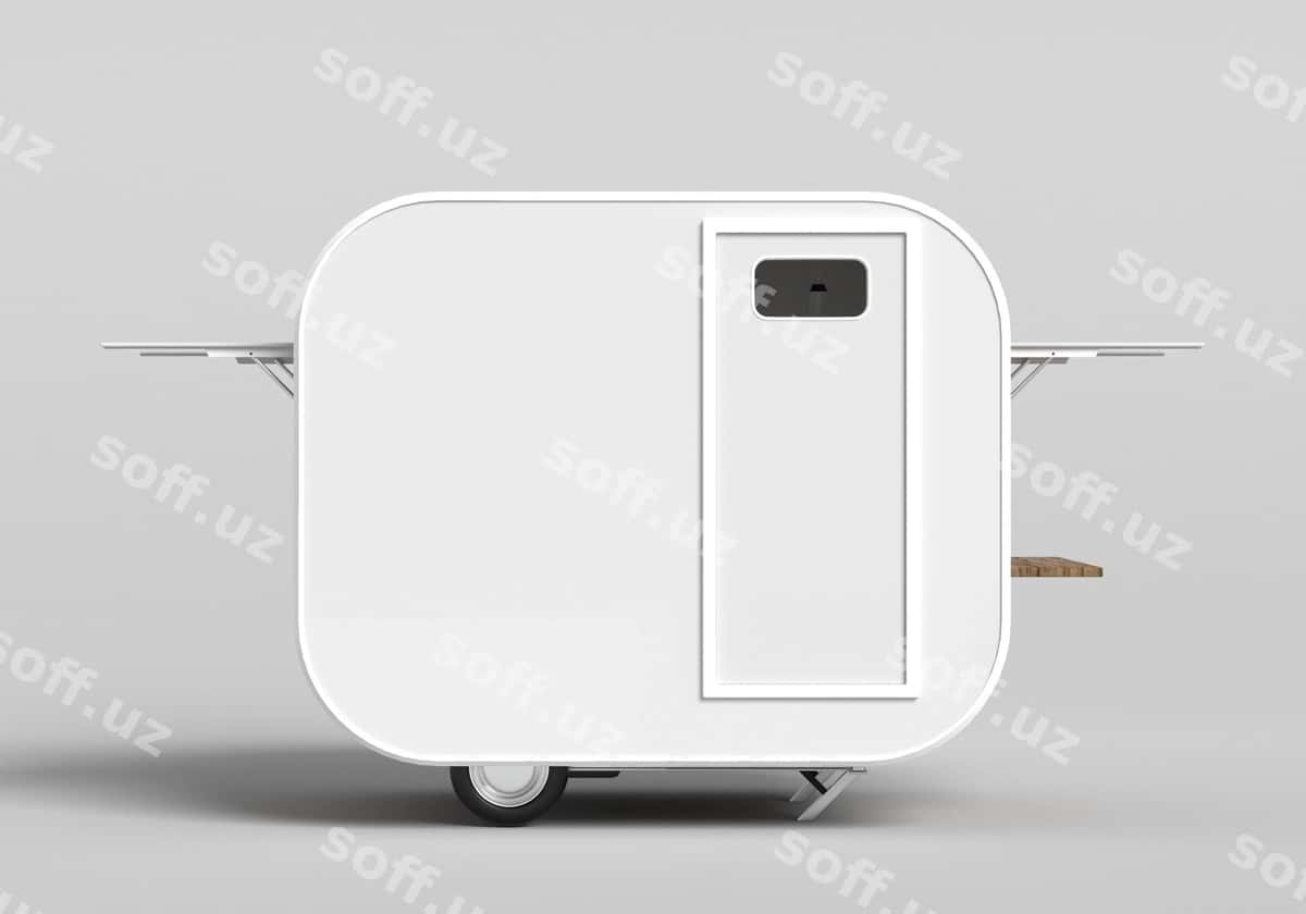 Ko'rish ovqat savari model dizayni g'ildiraklar bilan | View food cart mock up design with wheels 1