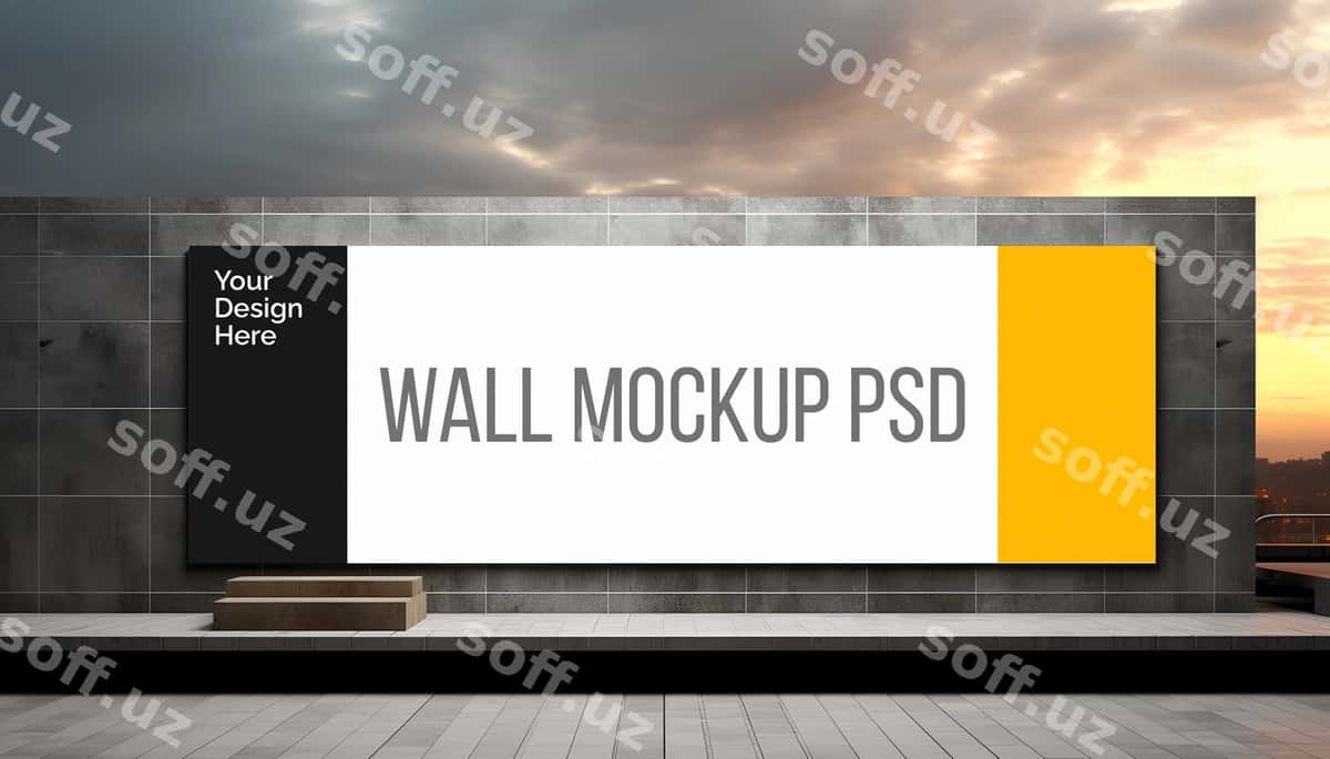 Devor ramasi namunasi psd | Wall frame mockup psd 1