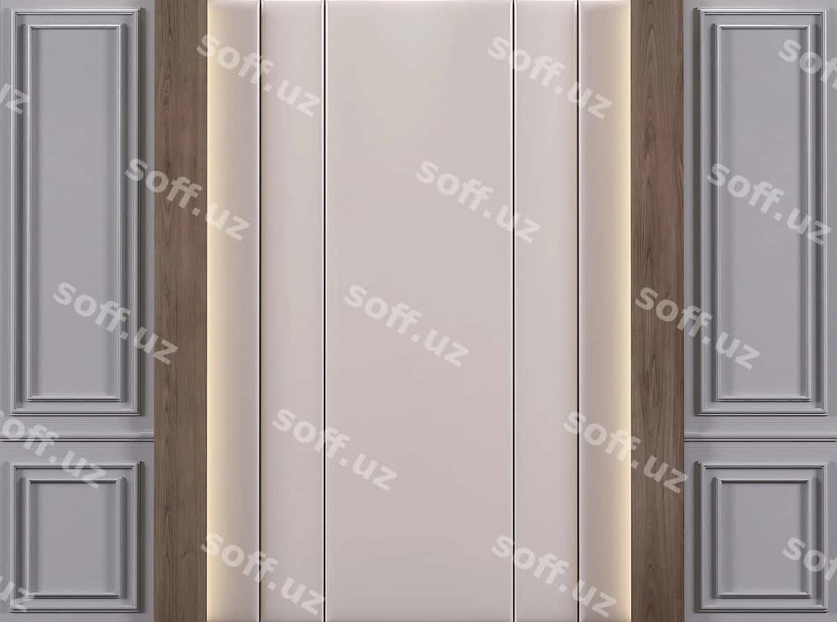 Devor so'z aytgan oq panelga ega | Wall with white panel that says word 1