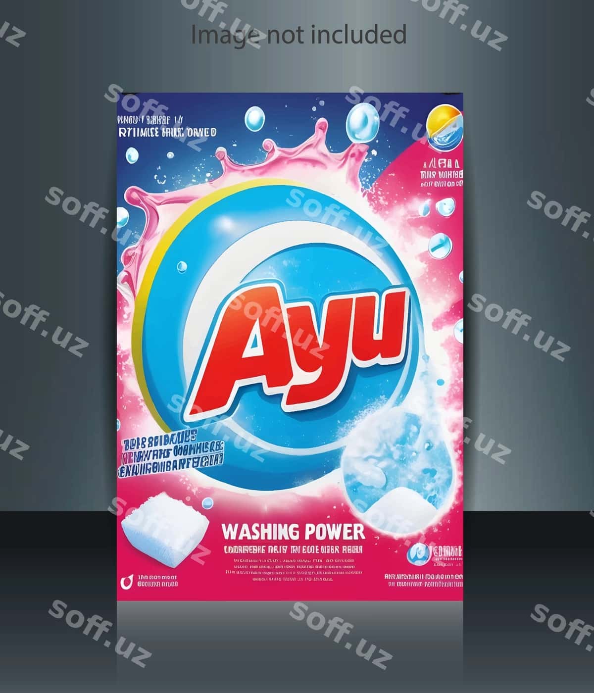 Yuvish tozalash mojarosi poster flyer dizayni | Washing powder poster flyer design 1